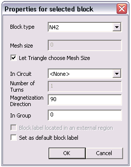 Block Properties Dialog