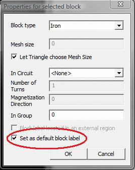 Default Block Label Checkbox on Block Label Properties Dialog Default Block Label Checkbox on Block Label Properties Dialog